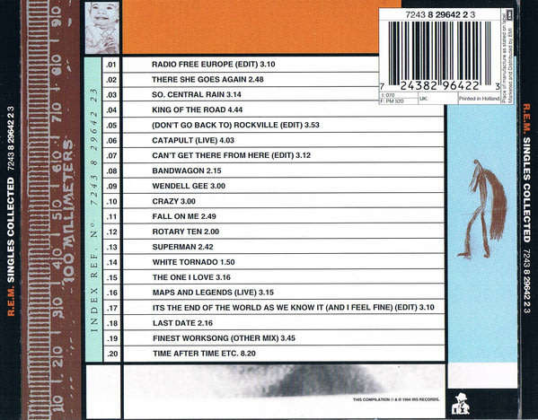 R.E.M. Singles Collected EUROPEAN re-issue Cat# 7243 8 29642 2 3