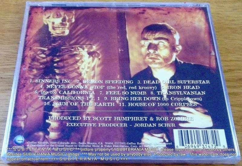 ROB ZOMBIE Sinister Urge IMPORT CD