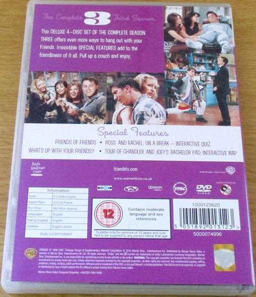FRIENDS Complete Season 3 Extended Exclusive + Unseen  [BBOX 1]