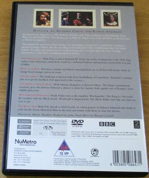 THE BLACK ADDER Season 1  [BBOX 1]