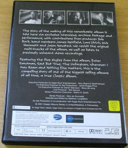 METALLICA The Black Album Classic Albums DVD