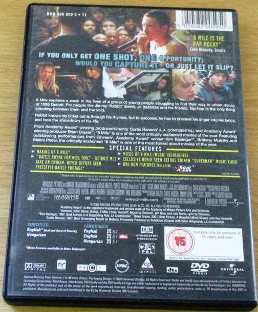 8 MILE Eminem DVD
