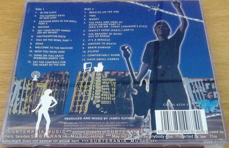 ROGER WATERS In The Flesh 2XCD SOUTH AFRICA 2000 Cat# CDCOL 6224 J VG+
