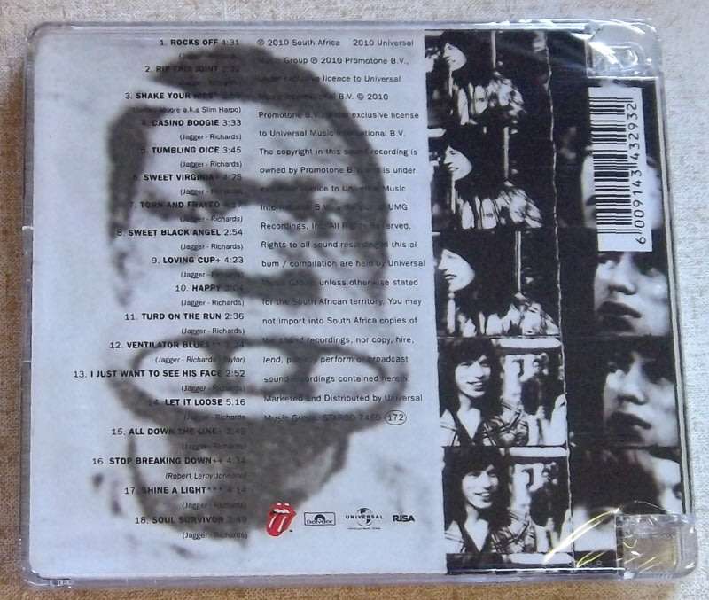 THE ROLLING STONES Exhile on Main Street SOUTH AFRICA Cat# STARCD 7460