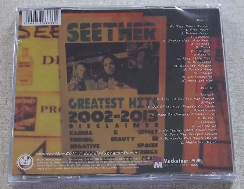 SEETHER Seether 2002  2013 SOUTH AFRICA + Bonus Track Cat# CDMUS340