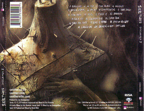 SEETHER Disclaimer CD+DVD SOUTH AFRICA Original Pressing  [not signed]