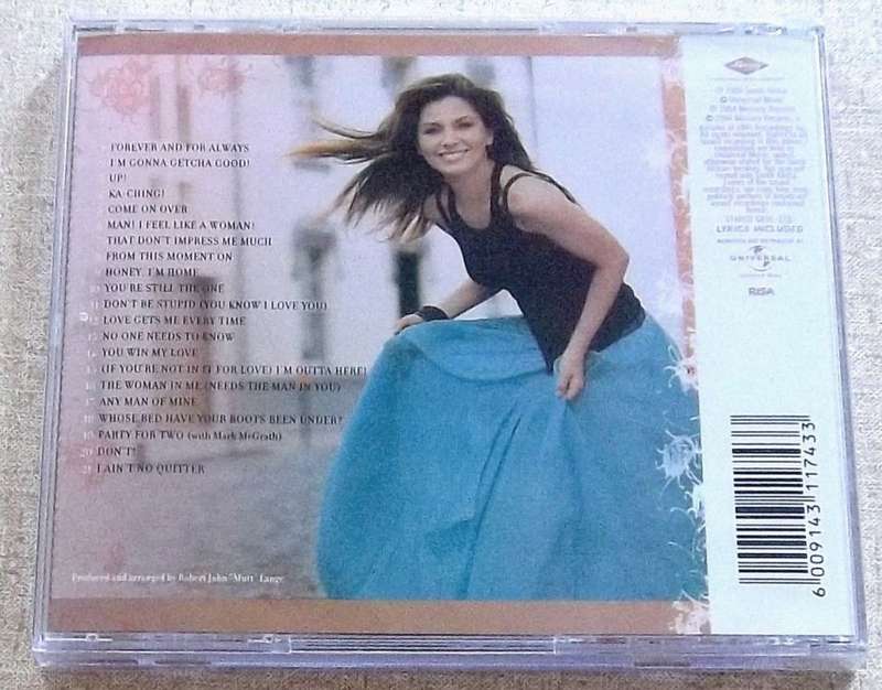 SHANIA TWAIN Greatest Hits SOUTH AFRICA Cat# STARCD 6898