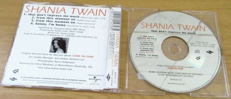 SHANIA TWAIN That Dont Impress Me Much SOUTH AFRICA Cat# MAXCD151  [EX]