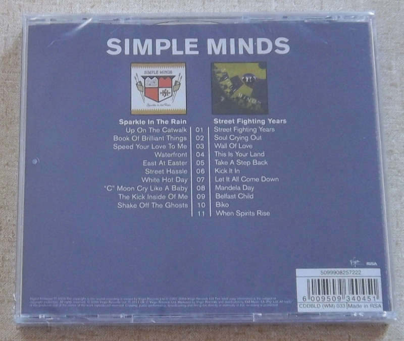 SIMPLE MINDS Sparkle in the Rain / Street Fighting Years 2CD SOUTH AFRICA
