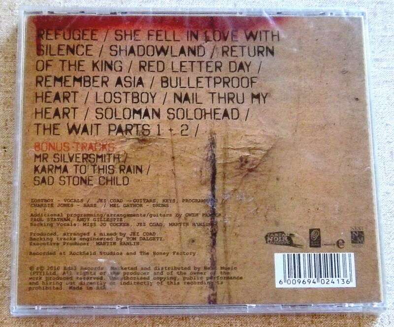 Lostboy! AKA Jim Kerr CD SOUTH AFRICA Cat# EDCD 87
