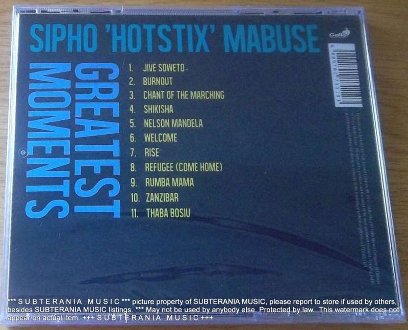SIPHO HOTSTIX MABUSE Greatest Moments Cat# CDGBS021