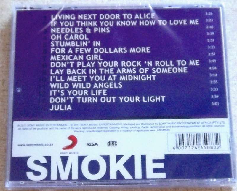 SMOKIE 14 Great Hits SOUTH AFRICA Cat# CDSM520