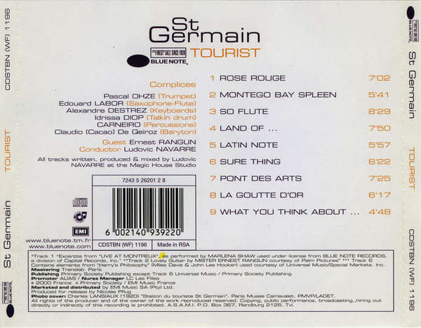 ST GERMAIN Tourist CD  [msr]