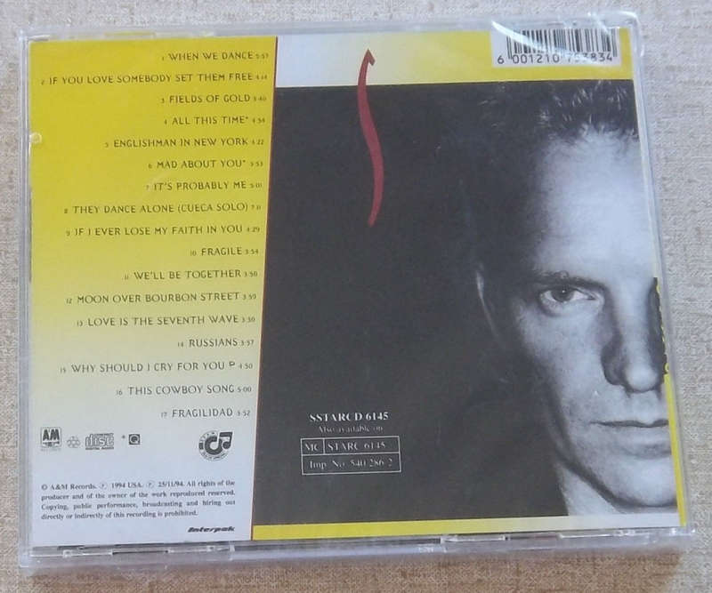 STING Fields Of Gold  Best Of Sting 1984-1994 SOUTH AFRICA Cat# SSTARCD 6145