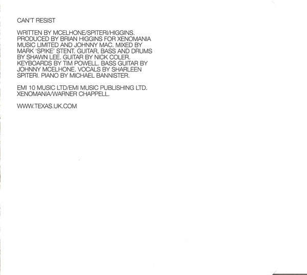 TEXAS Can`t Resist CD Single