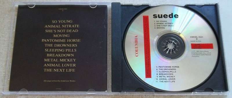 SUEDE Suede debut album SOUTH AFRICA Cat# CDEPC 3531 K