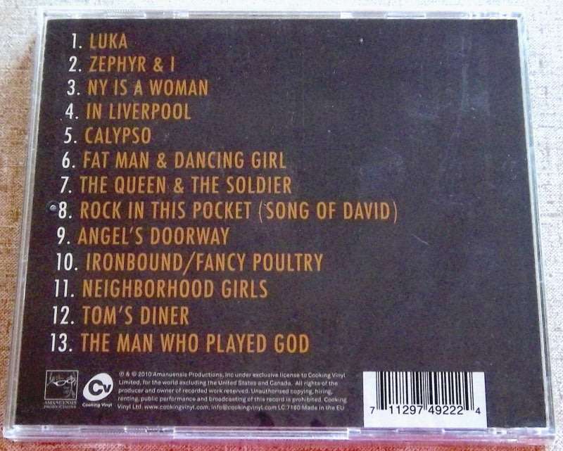 SUZANNE VEGA Close-Up Vol 2, People & Places UK Cat# COOKCD522