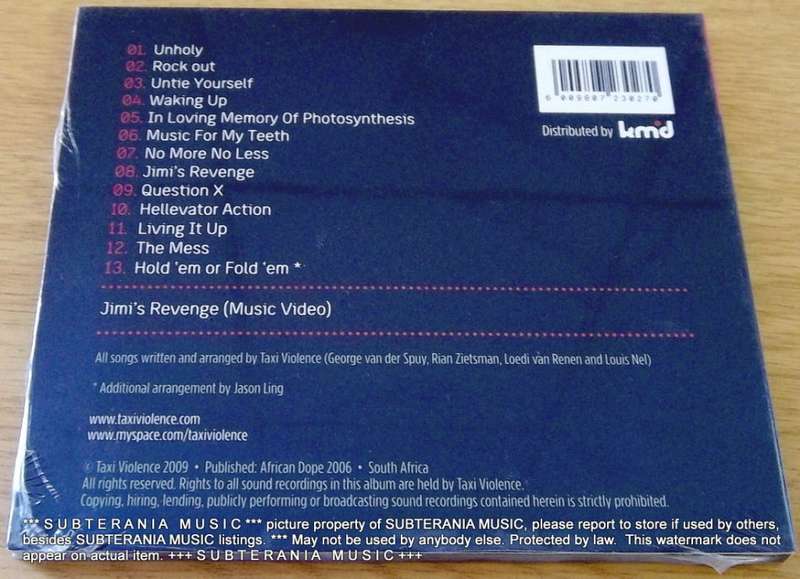TAXI VIOLENCE Untie Yourself Special Edition Digipak SOUTH AFRICA