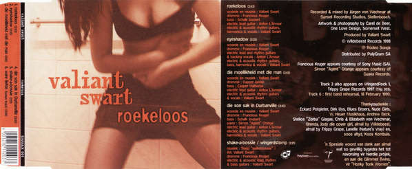VALIANT SWART Roekeloos 6 track EP CD Maxi Single