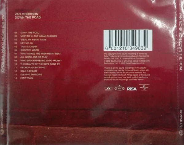 VAN MORRISON Down the Road South African Release CD [msr]