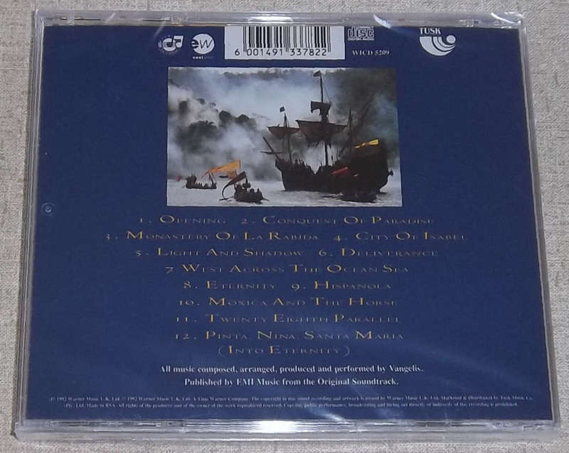 VANGELIS 1492 The Conquest Of Paradise SOUTH AFRICA Cat# WICD 5209