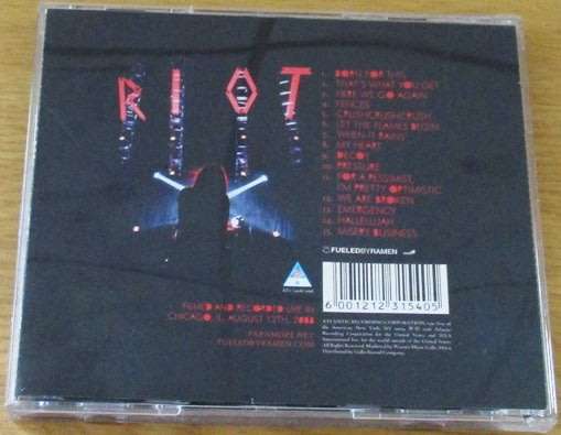 PARAMORE The Final Riot! CD+DVD