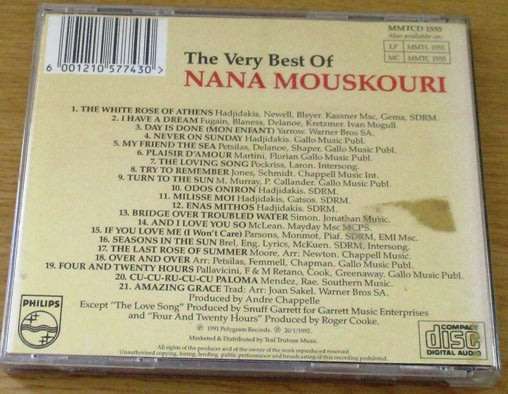 NANA MOUSKOURI The Very Best Of CD [SHELF G x 1]