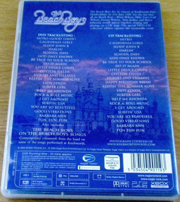 THE BEACH BOYS Live at Knebworth 1980 DVD + CD