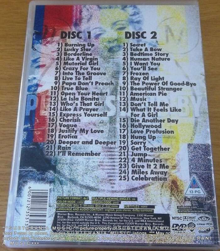 MADONNA Celebration Video Collection 2X DVD SOUTH AFRICA Cat# 7599-39981-9