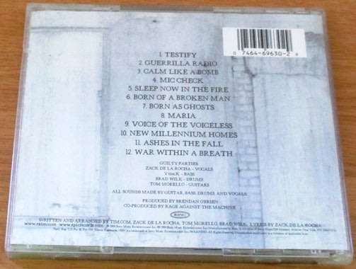RAGE AGAINST THE MACHINE The Battle of Los Angeles CD  [Shelf Z box 4]