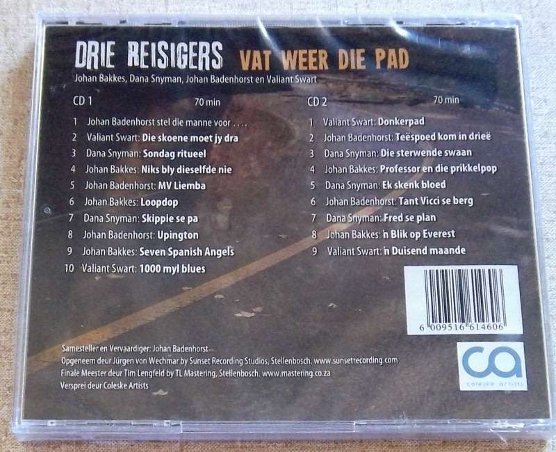 DRIE REISIGERS & VALIANT SWART Vat Weer Die Pad 2CD Audiobook