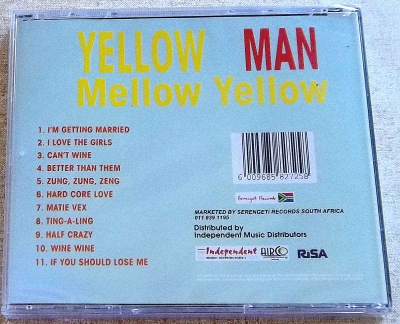 YELLOWMAN Mello Yellow SOUTH AFRICA Cat# CDSER 4125