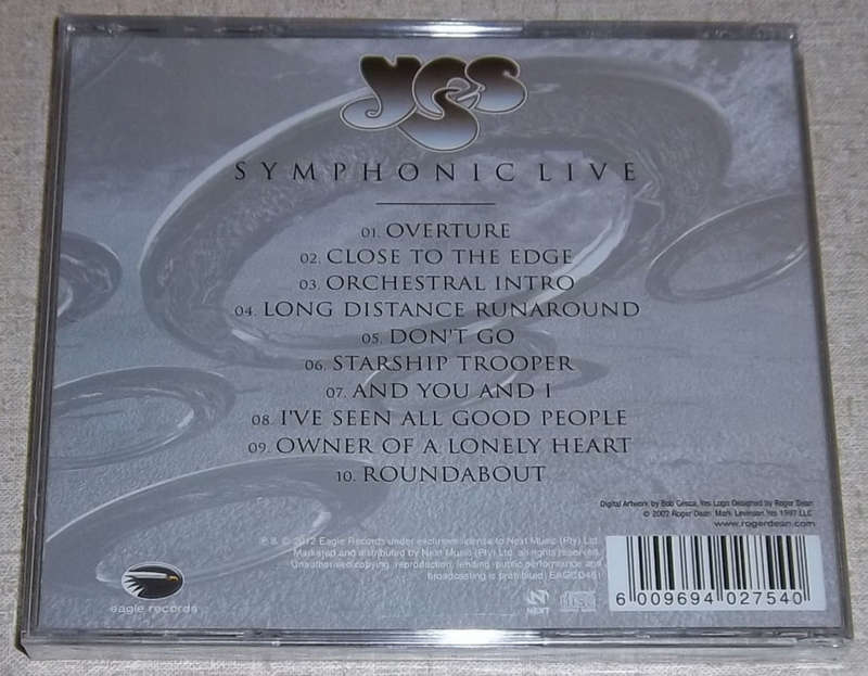 YES Symphonic Live SOUTH AFRICA Cat# EAGCD 481