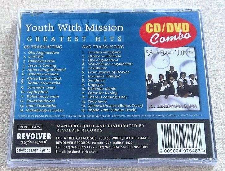 YOUTH WITH MISSION Greatest Hits CD+DVD Region Free SOUTH AFRICA Cat# REVCD 425
