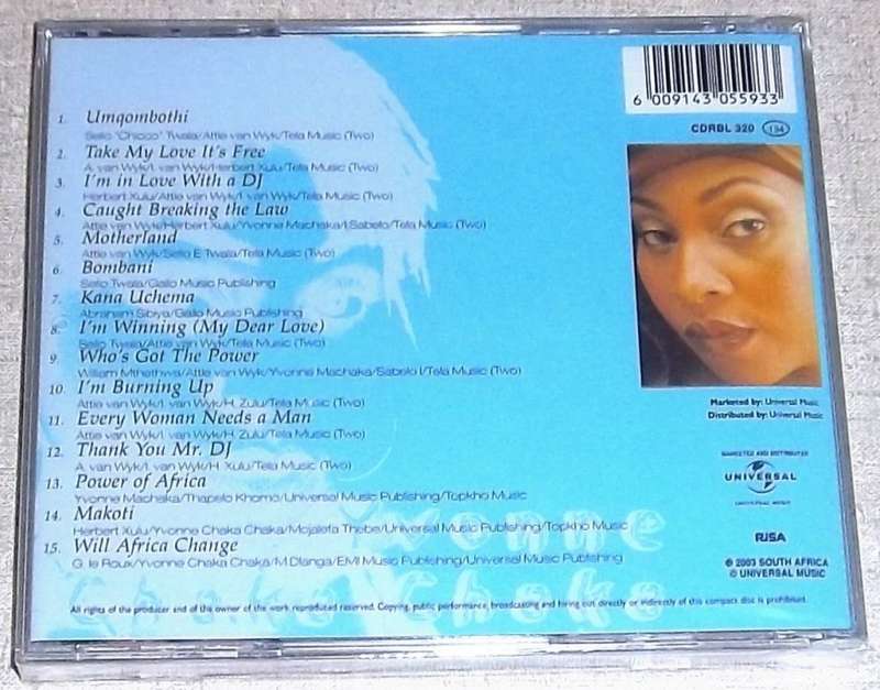 YVONNE CHAKA CHAKA Best Of [Limited Edition] SOUTH AFRICA CD Cat# CDRBL 320