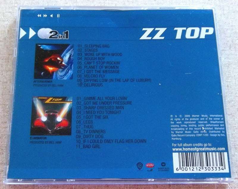 ZZ TOP Afterburner Eliminator 2xCD SOUTH AFRICA Cat# CDWT1220