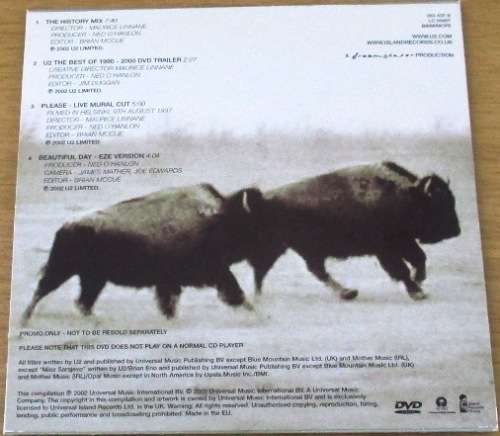 U2 The Best of 1990-2000 THE HISTORY MIX CD  (SHELF Z Box 12]