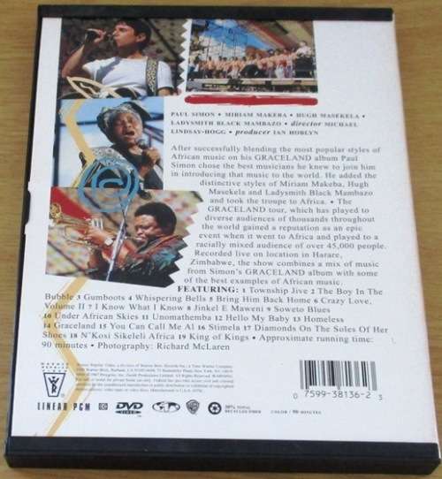 PAUL SIMON Graceland The African Concert DVD