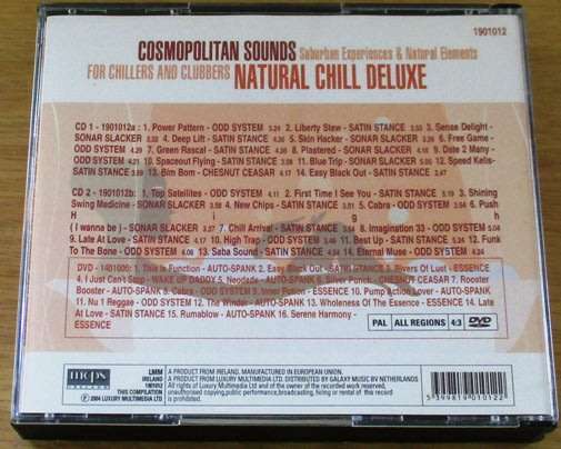 COSMOPOLITAN SOUNDS Natural Chill Deluxe 2xCD + DVD [Shelf Z Box 12]