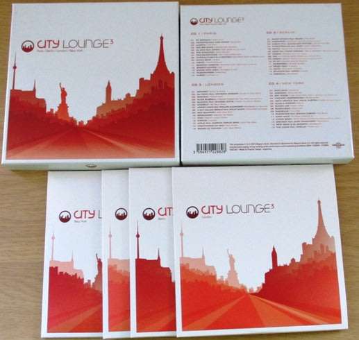 CITY LOUNGE 3 Paris Berlin London New York   4xCD BOX SET [Shelf V Box 3]