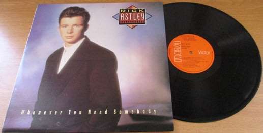 RICK ASTLEY Whenever You Need Somebody VINYL LP Record