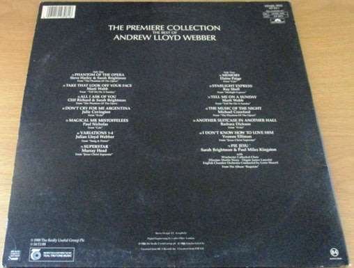 ANDREW LLOYD WEBBER The Premiere Collection The Best Of VINYL LP Record VG+