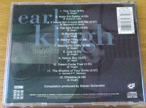 EARL KLUGH Ballads South African release CD  [Shelf G x 25]
