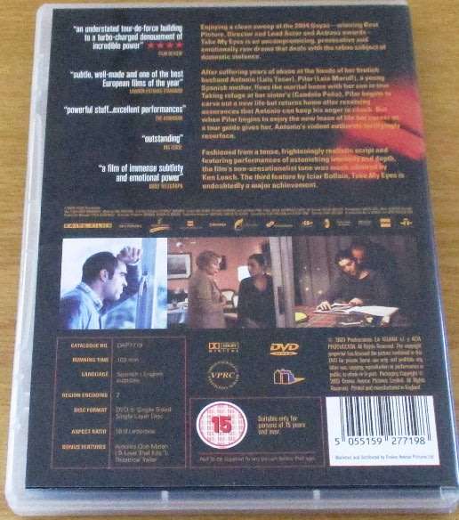CULT FILM: Take My Eyes DVD SPANISH Film