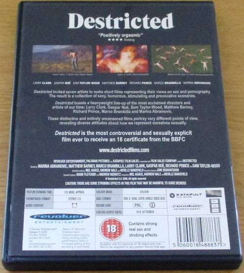 CULT FILM: Destricted DVD