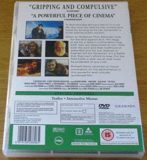 CULT FILM: The Field DVD Richard Harris John Hurt