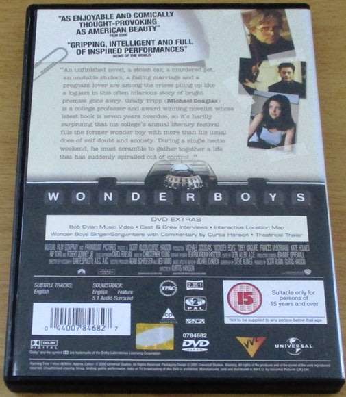 CULT FILM: Wonder Boys DVD Tobey Maguire Katie Holmes Robert Downey Jr Michael Douglas