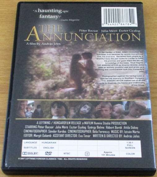 CULT FILM: The Annunciation DVD [DVD BOX 2] HUNGARIAN with English Subtitles