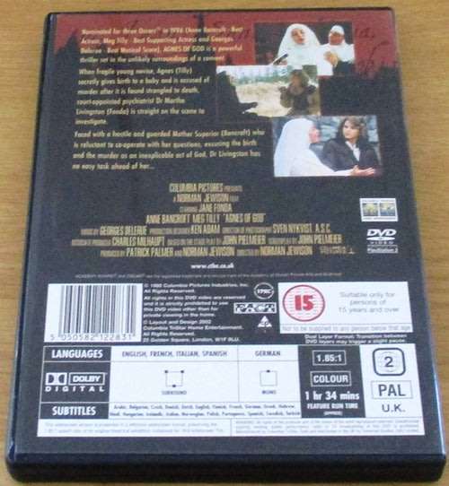 CULT FILM: Agnes of God DVD [DVD BOX 2] Jane Fonda