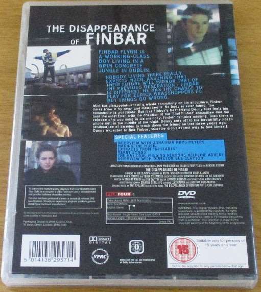 CULT FILM: The Disappearance of Finbar DVD [DVD BOX 4]